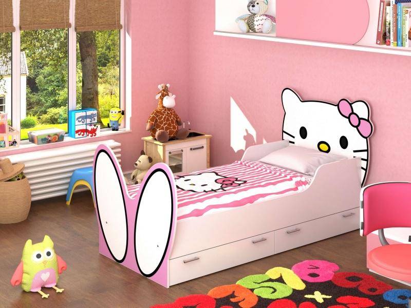 кровать hello kitty! с бязевым матрацем в Энгельсе