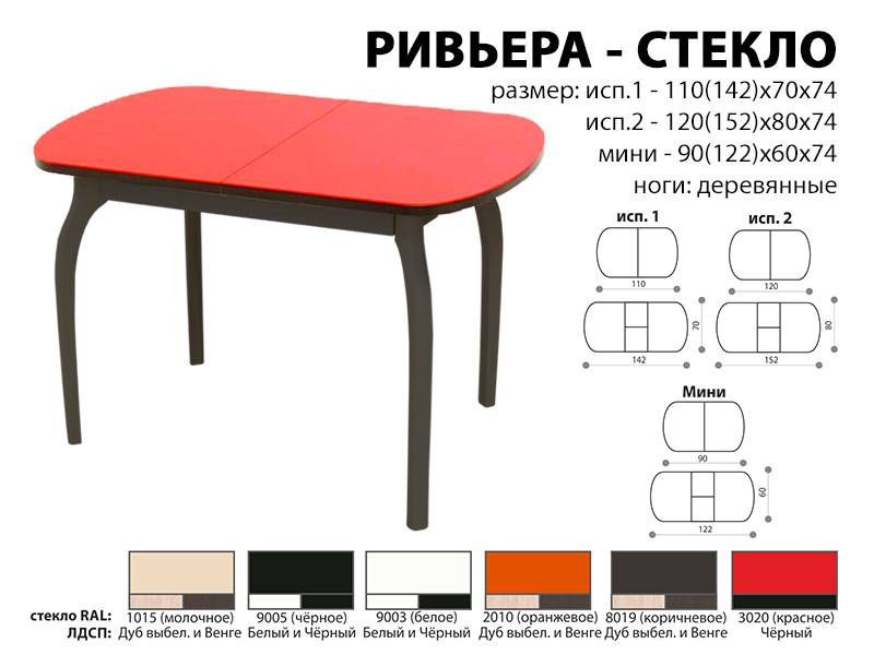 стол обеденный ривьера стекло в Энгельсе