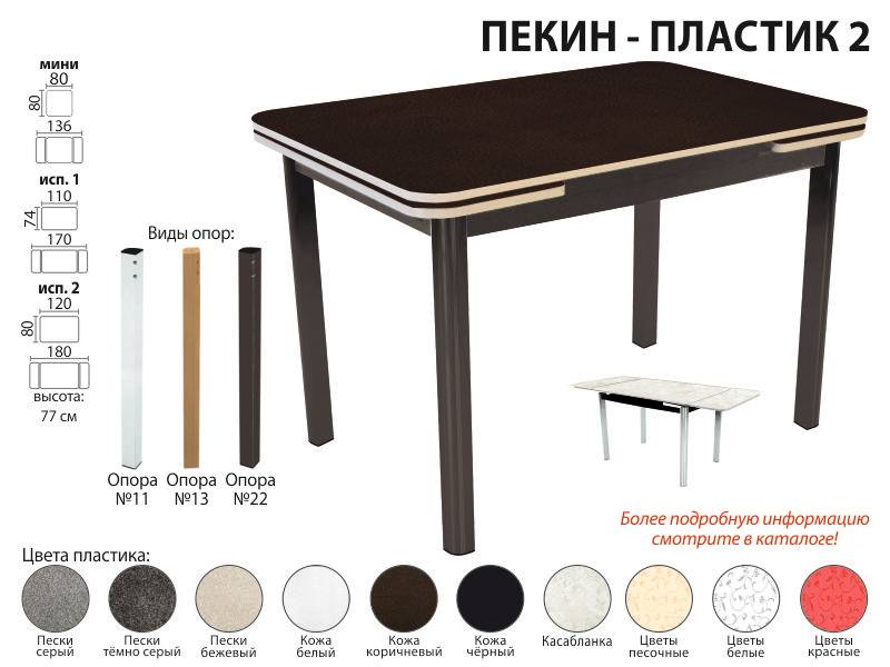 стол обеденный пекин пластик 2 в Энгельсе