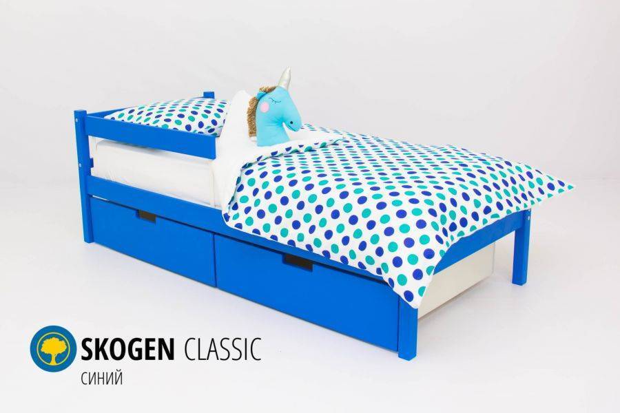 детская кровать skogen classic синий в Энгельсе