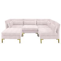 диван zara sectional угловой розовый в Энгельсе