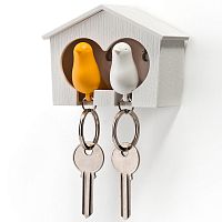 держатель+брелок для ключей двойной sparrow белый-желтый в Энгельсе