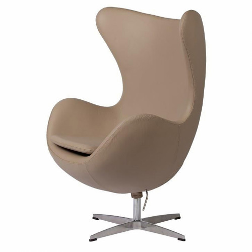 кресло egg chair кожа темно-бежевое в Энгельсе