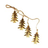 гирлянда новогодняя подвесная елки золотые golden trees, 65 см в Энгельсе