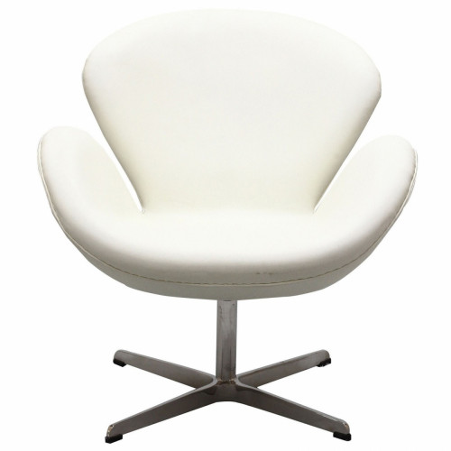 кресло swan chair экокожа белое в Энгельсе