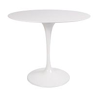 стол eero saarinen style tulip table mdf белый d90 глянцевый в Энгельсе