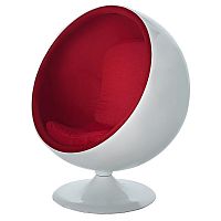 кресло-шар eero ball chair бело-красное в Энгельсе