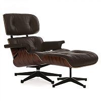 кресло eames style lounge chair палисандр коричневое в Энгельсе