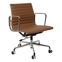 кресло eames style коричневая кожа в Энгельсе