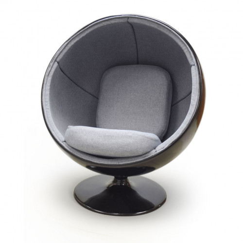 кресло ball chair черно-серое в Энгельсе