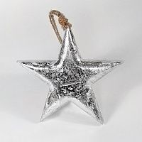 игрушка на елку звезда серебряная snow star, 23х23х3 см в Энгельсе