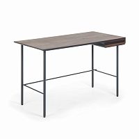 стол mahon desk ореховый шпон, mdf матовый графит в Энгельсе