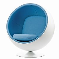 кресло ball chair бело-синее в Энгельсе