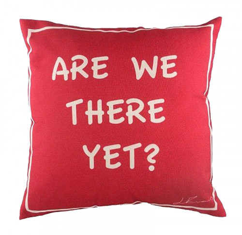 подушка с надписью are we there yet? в Энгельсе