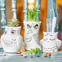 горшки для растений eco совы, 3 шт в Энгельсе
