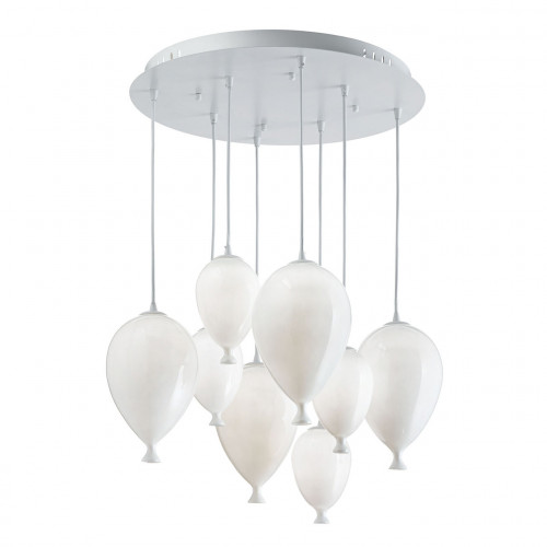 подвесная люстра ideal lux clown sp8 bianco в Энгельсе