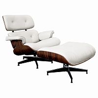 кресло lounge chair & ottoman белое в Энгельсе