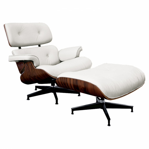 кресло lounge chair & ottoman белое в Энгельсе