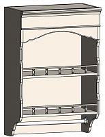 шкаф с полками и фигурным основанием навесной марсель молочно-белый в Энгельсе