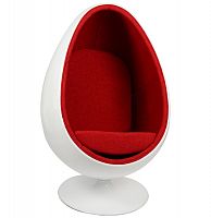 кресло ovalia egg style chair красное в Энгельсе