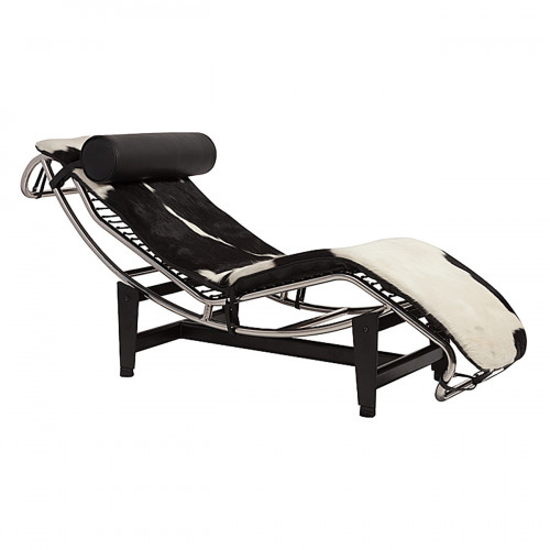 шезлонг chaise longue lc4 черно-белый в Энгельсе