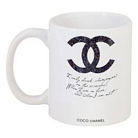 кружка с рисунком drink champagne. coco chanel в Энгельсе