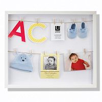 панно с зажимами для 12 фотографий clothesline белое в Энгельсе