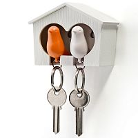держатель+брелок для ключей двойной sparrow белый-оранж в Энгельсе