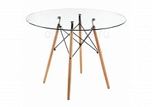 стол стеклянный nixon (eames style) натуральное дерево в Энгельсе