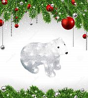 фигурка светодиодная «белый медведь-4» 25x31см (11037) uld-m3125-040/sta в Энгельсе