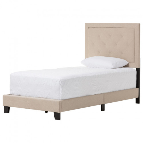 кровать paris linen upholstered beige 120х200 в Энгельсе
