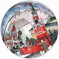 тарелка сувенирная спасская башня в Энгельсе
