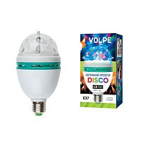 светодиодный светильник-проектор (09839) volpe disko uli-q301 03w/rgb/e27 white в Энгельсе