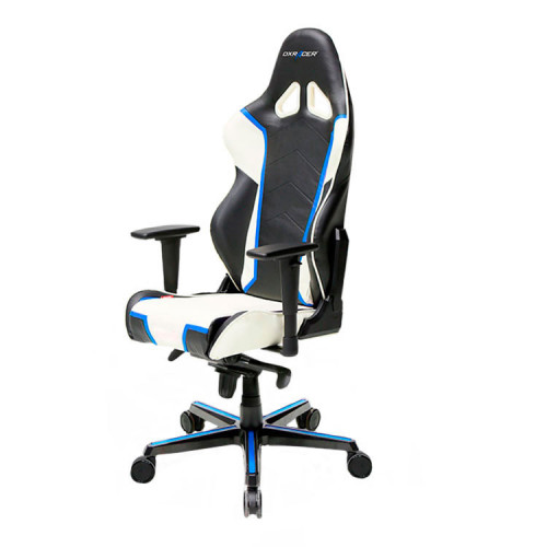 кресло геймерское dxracer racing черно-бело-синее в Энгельсе