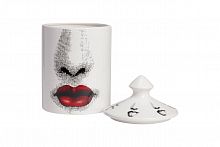 подсвечник белый с крышкой желтые губы пьеро форназетти bacio candle red, 33 см в Энгельсе