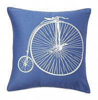 подушка с ретро-велосипедом retro bicycle blue в Энгельсе