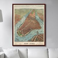 картина: antique map of new york city, 1879г. в Энгельсе