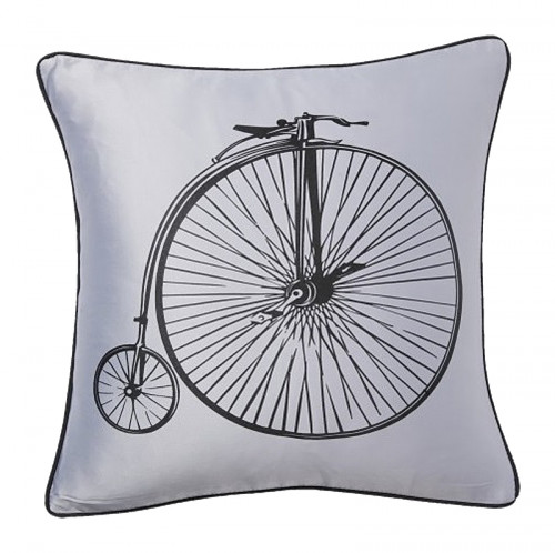 подушка с ретро-велосипедом retro bicycle grey в Энгельсе
