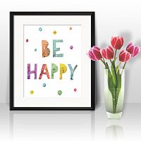 постер be happy а4 в Энгельсе