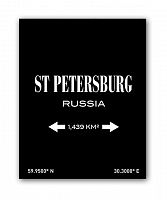 постер st.petersburg а4 (черный) в Энгельсе