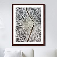 картина: winter road view в Энгельсе