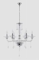 подвесная люстра crystal lux monica sp6 chrome/transparent в Энгельсе