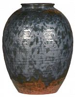 ваза керамическая объемная 32 см antiqued черная с рисунком в Энгельсе