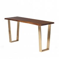 консоль wood&steel коричневая, золото в Энгельсе