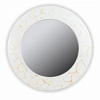 зеркало белое круглое диаметр 90 см с золотым декором fashion white gold в Энгельсе