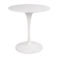 стол eero saarinen style tulip table top mdf d70 глянцевый белый в Энгельсе