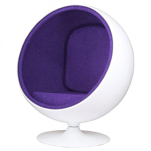 кресло eero ball chair бело-фиолетовое в Энгельсе