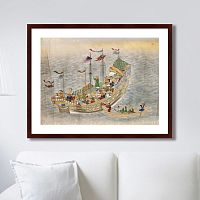 картина: scenes of traders in nagasaki, 1750г. в Энгельсе