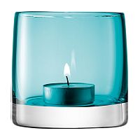 подсвечник стеклянный бирюзовый для чайной свечи light colour, 8,5 см в Энгельсе