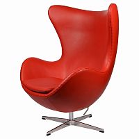 кресло arne jacobsen style egg chair красное в Энгельсе